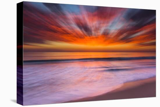 Sunset Abstract from Tamarack Beach in Carlsbad, Ca-Andrew Shoemaker-Stretched Canvas