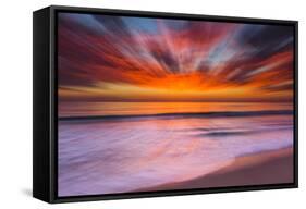 Sunset Abstract from Tamarack Beach in Carlsbad, Ca-Andrew Shoemaker-Framed Stretched Canvas