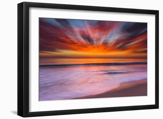 Sunset Abstract from Tamarack Beach in Carlsbad, Ca-Andrew Shoemaker-Framed Photographic Print