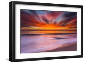 Sunset Abstract from Tamarack Beach in Carlsbad, Ca-Andrew Shoemaker-Framed Photographic Print