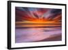 Sunset Abstract from Tamarack Beach in Carlsbad, Ca-Andrew Shoemaker-Framed Photographic Print