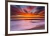 Sunset Abstract from Tamarack Beach in Carlsbad, Ca-Andrew Shoemaker-Framed Photographic Print