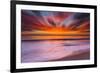 Sunset Abstract from Tamarack Beach in Carlsbad, Ca-Andrew Shoemaker-Framed Photographic Print