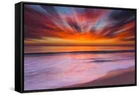 Sunset Abstract from Tamarack Beach in Carlsbad, Ca-Andrew Shoemaker-Framed Stretched Canvas