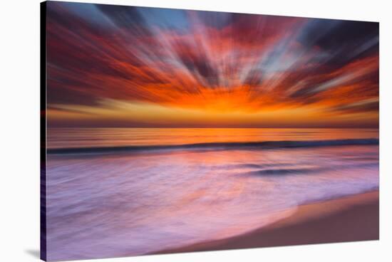 Sunset Abstract from Tamarack Beach in Carlsbad, Ca-Andrew Shoemaker-Stretched Canvas