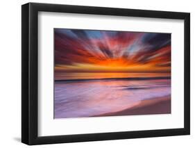 Sunset Abstract from Tamarack Beach in Carlsbad, Ca-Andrew Shoemaker-Framed Premium Photographic Print