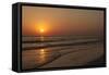 Sunset across Quiet Surf, Crescent Beach, Sarasota, Florida, USA-Bernard Friel-Framed Stretched Canvas