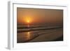 Sunset across Quiet Surf, Crescent Beach, Sarasota, Florida, USA-Bernard Friel-Framed Photographic Print