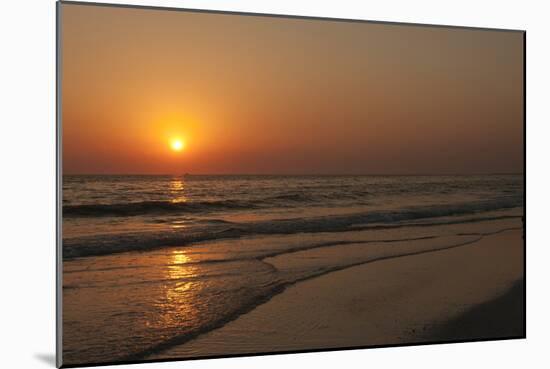 Sunset across Quiet Surf, Crescent Beach, Sarasota, Florida, USA-Bernard Friel-Mounted Photographic Print