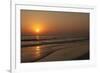 Sunset across Quiet Surf, Crescent Beach, Sarasota, Florida, USA-Bernard Friel-Framed Photographic Print