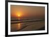 Sunset across Quiet Surf, Crescent Beach, Sarasota, Florida, USA-Bernard Friel-Framed Photographic Print