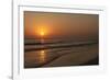 Sunset across Quiet Surf, Crescent Beach, Sarasota, Florida, USA-Bernard Friel-Framed Photographic Print