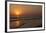 Sunset across Quiet Surf, Crescent Beach, Sarasota, Florida, USA-Bernard Friel-Framed Photographic Print