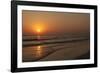 Sunset across Quiet Surf, Crescent Beach, Sarasota, Florida, USA-Bernard Friel-Framed Photographic Print