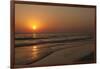 Sunset across Quiet Surf, Crescent Beach, Sarasota, Florida, USA-Bernard Friel-Framed Photographic Print