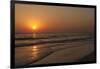 Sunset across Quiet Surf, Crescent Beach, Sarasota, Florida, USA-Bernard Friel-Framed Photographic Print