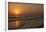 Sunset across Quiet Surf, Crescent Beach, Sarasota, Florida, USA-Bernard Friel-Framed Photographic Print