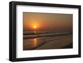 Sunset across Quiet Surf, Crescent Beach, Sarasota, Florida, USA-Bernard Friel-Framed Photographic Print