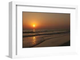 Sunset across Quiet Surf, Crescent Beach, Sarasota, Florida, USA-Bernard Friel-Framed Photographic Print