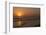 Sunset across Quiet Surf, Crescent Beach, Sarasota, Florida, USA-Bernard Friel-Framed Photographic Print