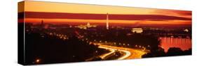 Sunset, Aerial, Washington DC, District of Columbia, USA-null-Stretched Canvas
