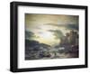 Sunset after a Storm in Portovenere in the Gulf of La Spezia, 1857-Andreas Achenbach-Framed Giclee Print