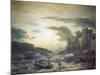 Sunset after a Storm in Portovenere in the Gulf of La Spezia, 1857-Andreas Achenbach-Mounted Giclee Print