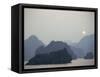 Sunset Against Limestone Grotto Islands, Halong Bay, Vietnam, Indochina, Southeast Asia-Alison Wright-Framed Stretched Canvas