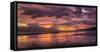 Sunset, Akureyri, Northern Iceland-Panoramic Images-Framed Stretched Canvas