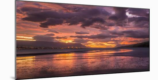 Sunset, Akureyri, Northern Iceland-Panoramic Images-Mounted Photographic Print