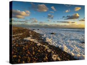 Sunset Along Moshup Beach, Martha's Vineyard with View of Ocean-James Shive-Stretched Canvas