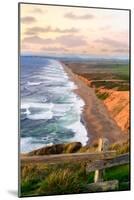 Sunset along Pt Reyes Seashore, San Francisco with oceans breaking along the California coast-David Chang-Mounted Photographic Print