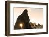 Sunset along sea stacks on Ruby Beach in Olympic National Park, Washington State, USA-Chuck Haney-Framed Photographic Print