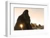 Sunset along sea stacks on Ruby Beach in Olympic National Park, Washington State, USA-Chuck Haney-Framed Photographic Print