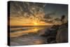 Sunset Along Tamarack Beach in Carlsbad, Ca-Andrew Shoemaker-Stretched Canvas