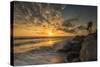 Sunset Along Tamarack Beach in Carlsbad, Ca-Andrew Shoemaker-Stretched Canvas