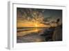 Sunset Along Tamarack Beach in Carlsbad, Ca-Andrew Shoemaker-Framed Photographic Print