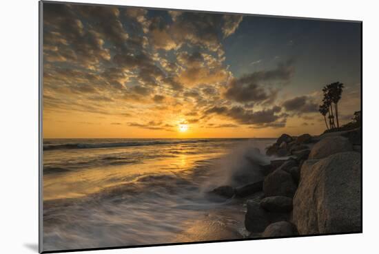 Sunset Along Tamarack Beach in Carlsbad, Ca-Andrew Shoemaker-Mounted Photographic Print