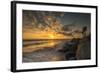 Sunset Along Tamarack Beach in Carlsbad, Ca-Andrew Shoemaker-Framed Photographic Print