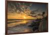 Sunset Along Tamarack Beach in Carlsbad, Ca-Andrew Shoemaker-Framed Photographic Print