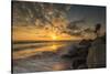 Sunset Along Tamarack Beach in Carlsbad, Ca-Andrew Shoemaker-Stretched Canvas