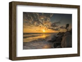 Sunset Along Tamarack Beach in Carlsbad, Ca-Andrew Shoemaker-Framed Photographic Print