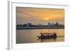 Sunset Along the Mekong River in the Capital City of Phnom Penh-Michael Nolan-Framed Photographic Print