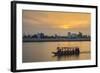 Sunset Along the Mekong River in the Capital City of Phnom Penh-Michael Nolan-Framed Photographic Print