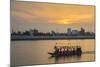 Sunset Along the Mekong River in the Capital City of Phnom Penh-Michael Nolan-Mounted Photographic Print