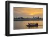 Sunset Along the Mekong River in the Capital City of Phnom Penh-Michael Nolan-Framed Photographic Print