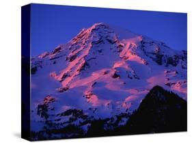 Sunset Alpenglow on Mount Rainier-Paul Souders-Stretched Canvas