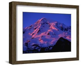 Sunset Alpenglow on Mount Rainier-Paul Souders-Framed Photographic Print