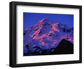 Sunset Alpenglow on Mount Rainier-Paul Souders-Framed Photographic Print