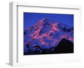 Sunset Alpenglow on Mount Rainier-Paul Souders-Framed Photographic Print